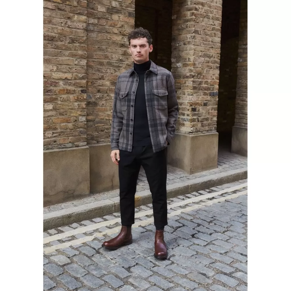 Cheaney Chelsea Boots | Mohawk C Shearling Lined Chelsea Boot In Whiskey Kudu Leather