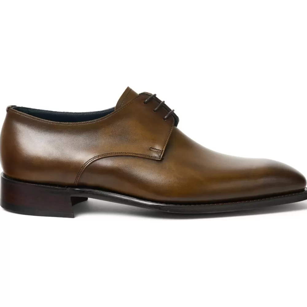 Cheaney Derbys | Norman Derby In Bronzed Espresso Calf Leather
