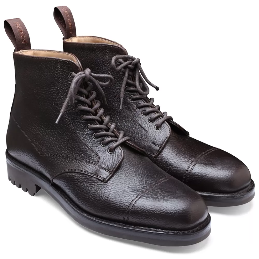 Cheaney Derby Boots | Pennine Ii C Veldtschoen Derby Boot In Dark Brown Pull Up Grain Leather