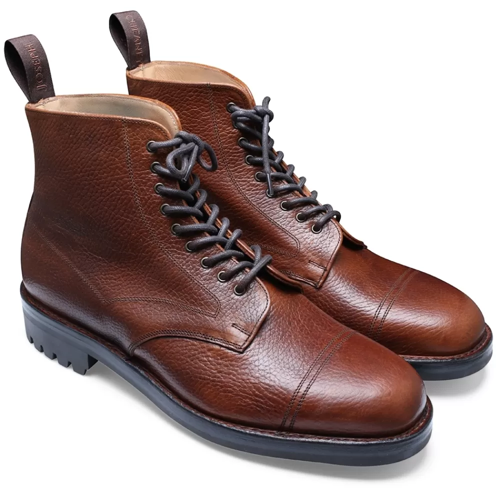 Cheaney Derby Boots | Pennine Ii C Veldtschoen Derby Boot In Mahogany Pull Up Grain Leather