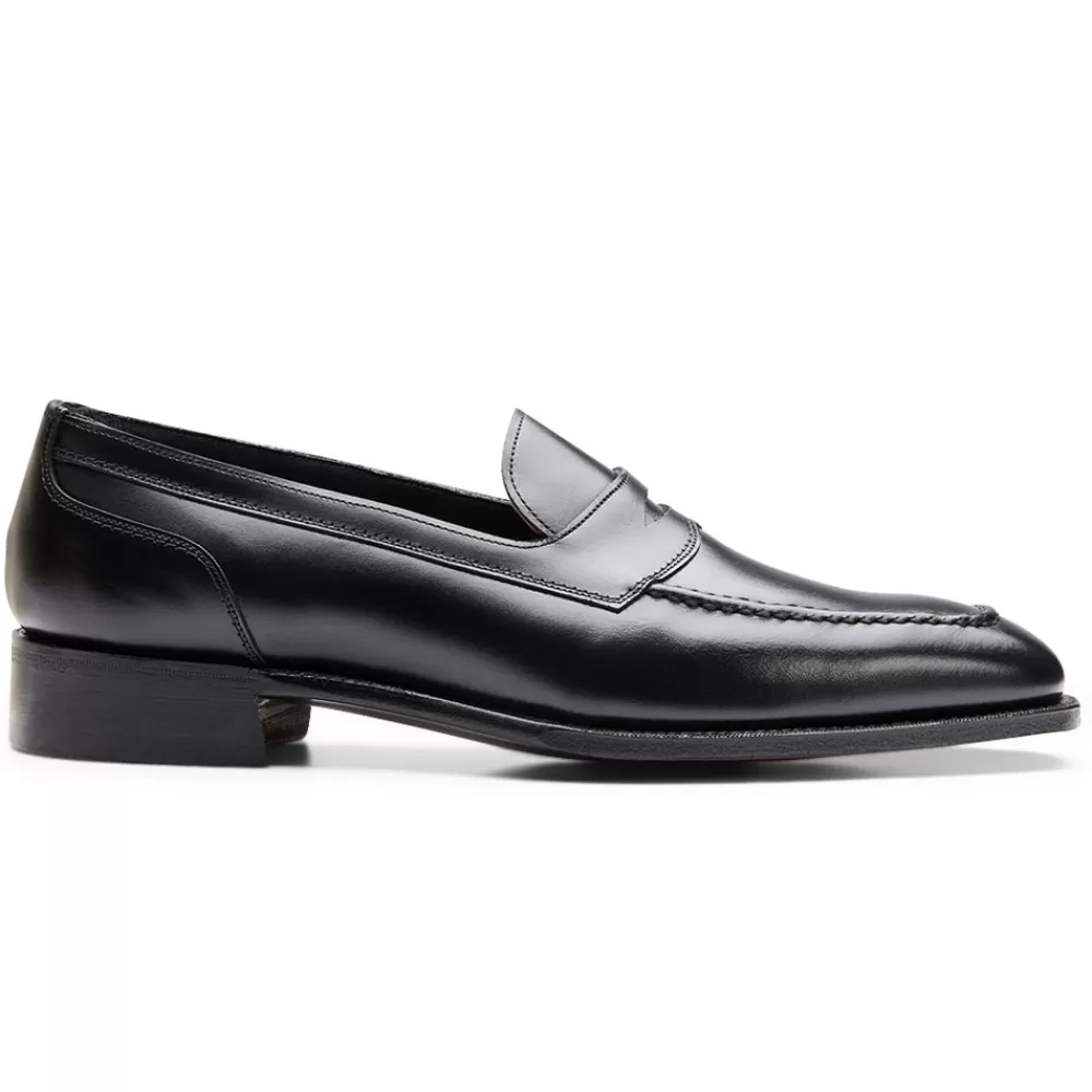 Cheaney Loafers | Saxon Penny Loafer In Black Calf Leather