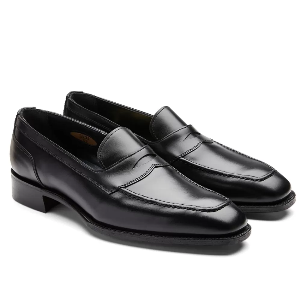 Cheaney Loafers | Saxon Penny Loafer In Black Calf Leather