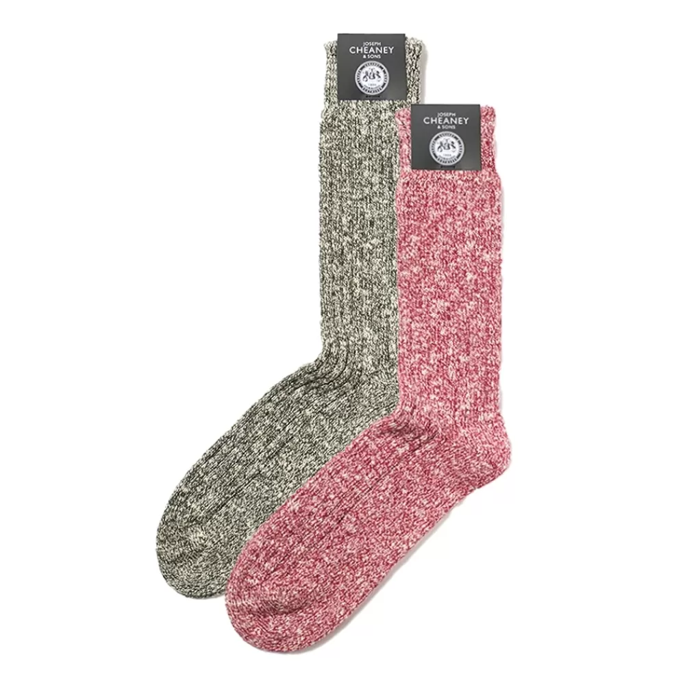 Corgi Socks | Socks Gift Box - 2 Pack - Green, Red