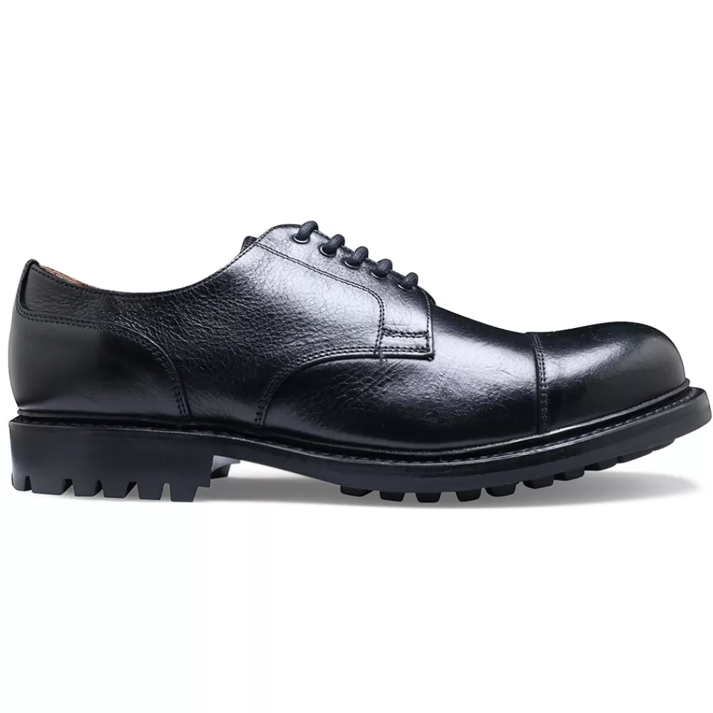 Cheaney Derbys | Spitfire Ii C Military Style Derby In Jet Black Kudu Leather