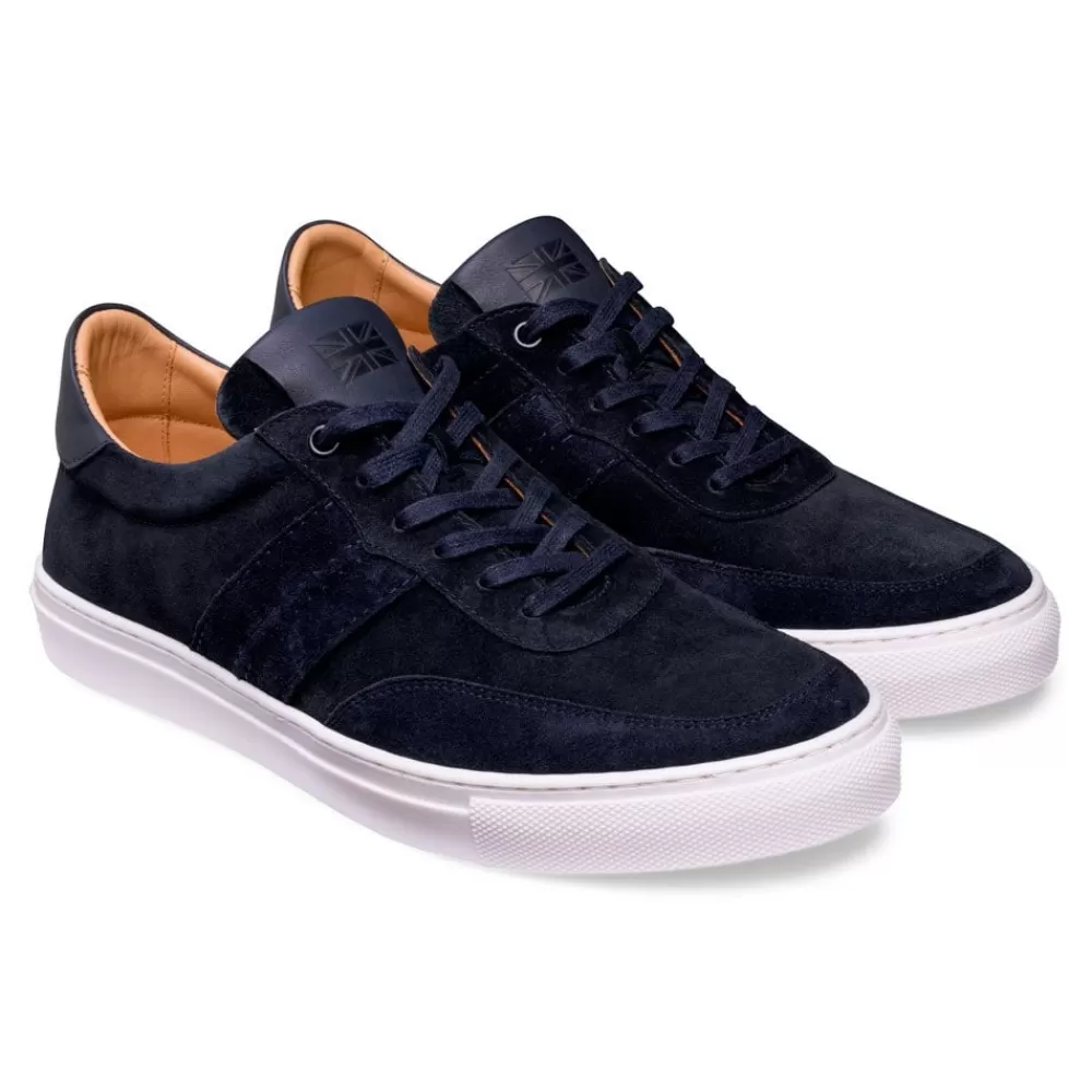 Cheaney X Goral Trainers | Steel Trainer In Navy Suede/Navy Leather
