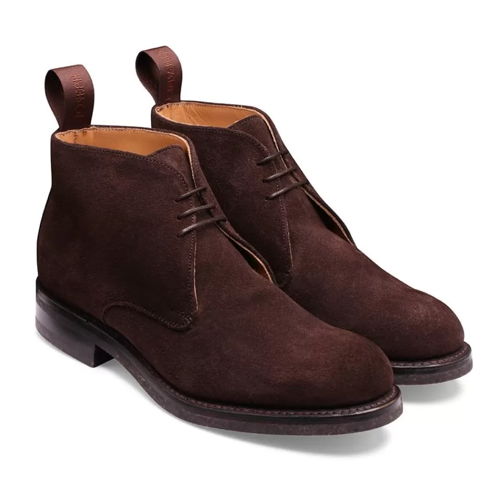 Cheaney Chukka Boots | Thetford Chukka Boot In Dark Brown Eco-Buck Suede