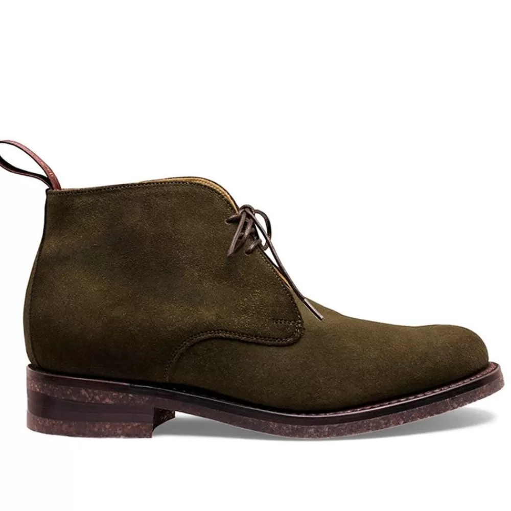 Cheaney Chukka Boots | Thetford Chukka Boot In Hunting Green Eco-Buck Suede