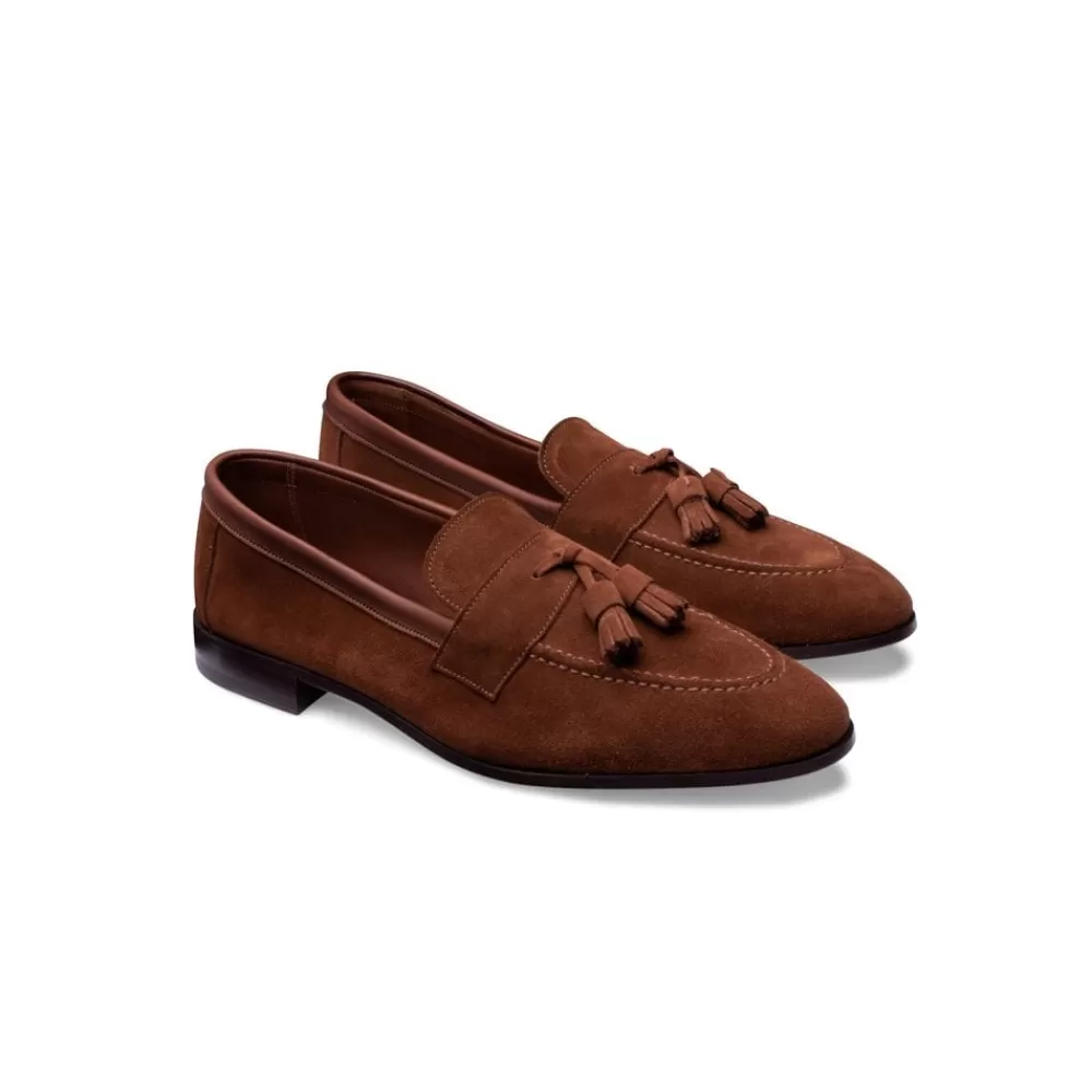 Cheaney Loafers | Timothy Tassel Loafer In Rustique Brown Suede