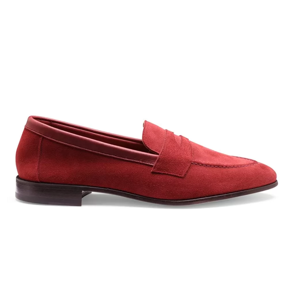 Cheaney Loafers | Toby Penny Loafer In Rum Punch Suede