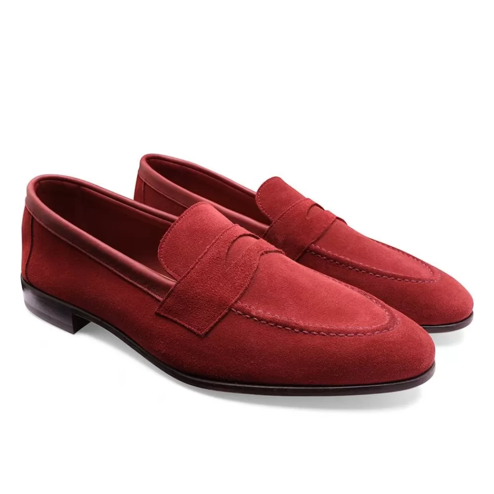 Cheaney Loafers | Toby Penny Loafer In Rum Punch Suede