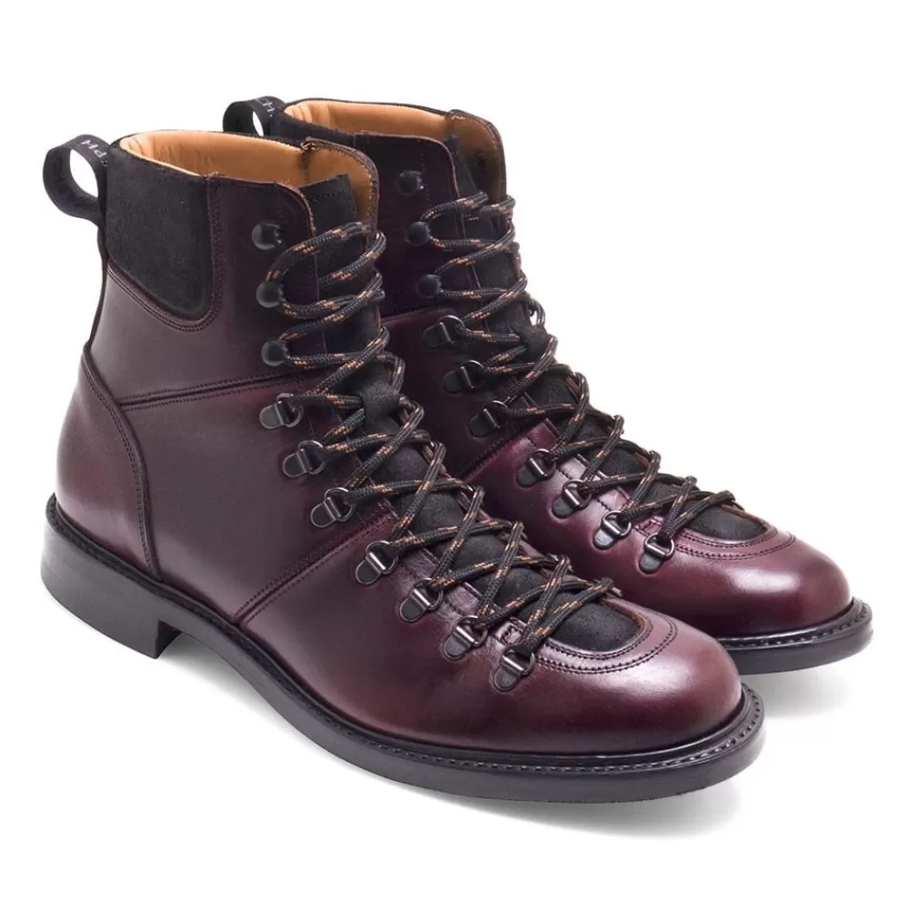 Cheaney Hiker Boots | Torridon R Hiker Boot In Burgundy Chromexcel/Black Coupe