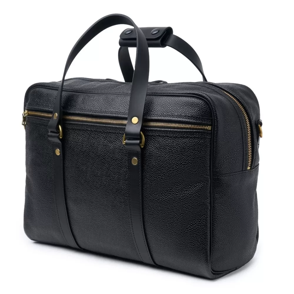 Croots X Cheaney Luggage & Bags | Traveller Bag In Black Grain Leather