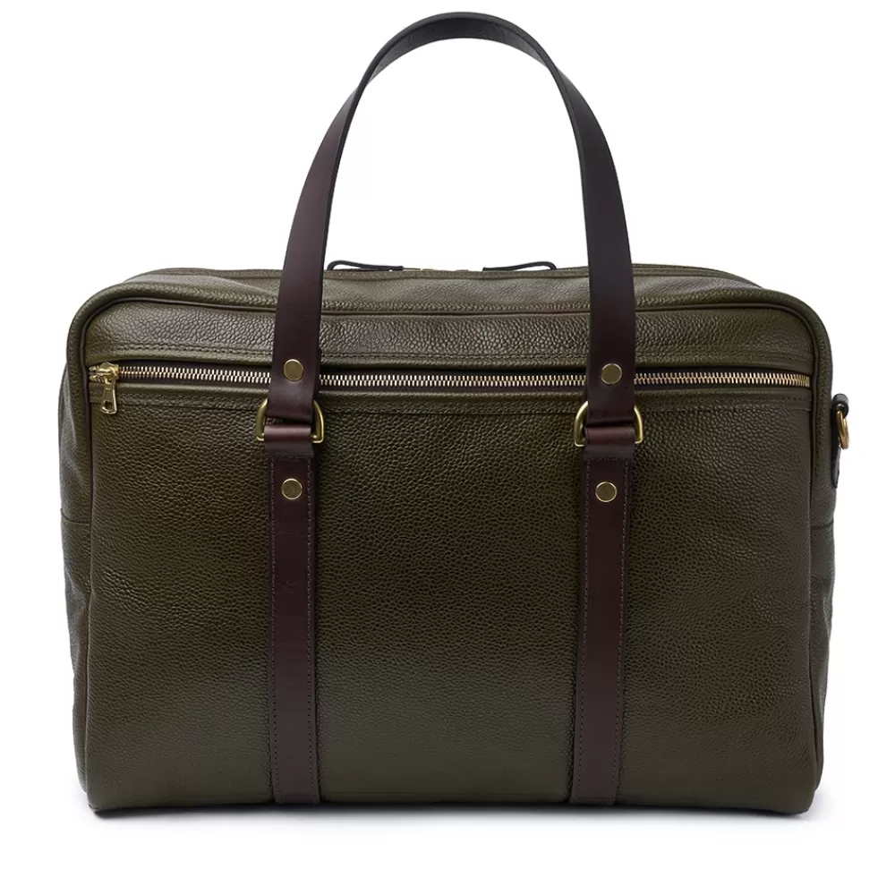 Croots X Cheaney Luggage & Bags | Traveller Bag In Olive Grain Leather