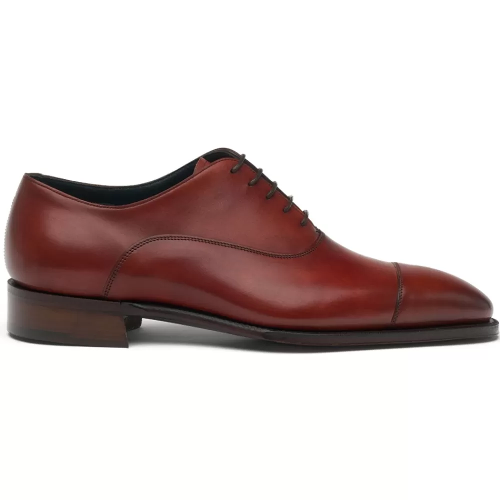 Cheaney Oxfords | York Capped Oxford In Dark Leaf Calf Leather
